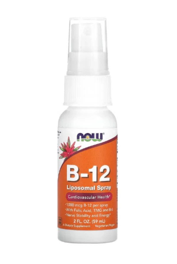 NOW Foods, B-12 Liposomal Spray, 1,000 mcg, 2 fl oz (59 ml)