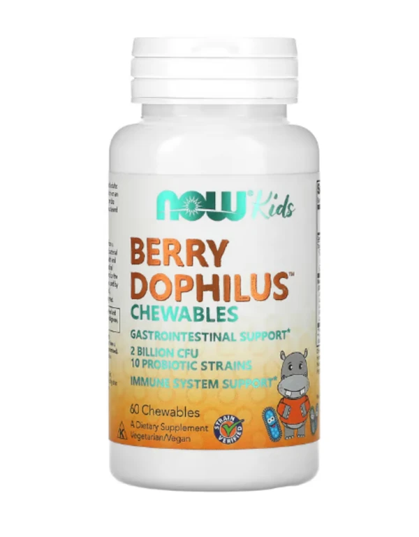 NOW Foods, Berry Dophilus, Kids, 2 Billion, 60 Chewables