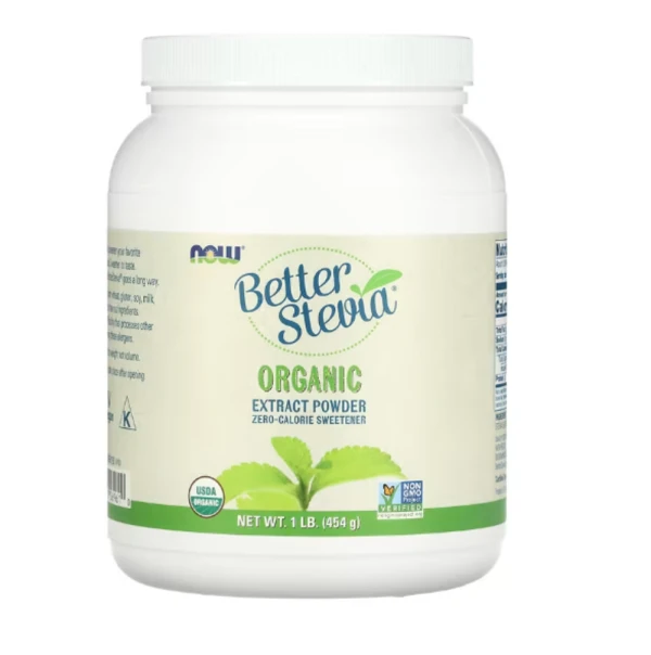 NOW Foods, Better Stevia, Organic Extract Powder, 1 lb (454 g)
