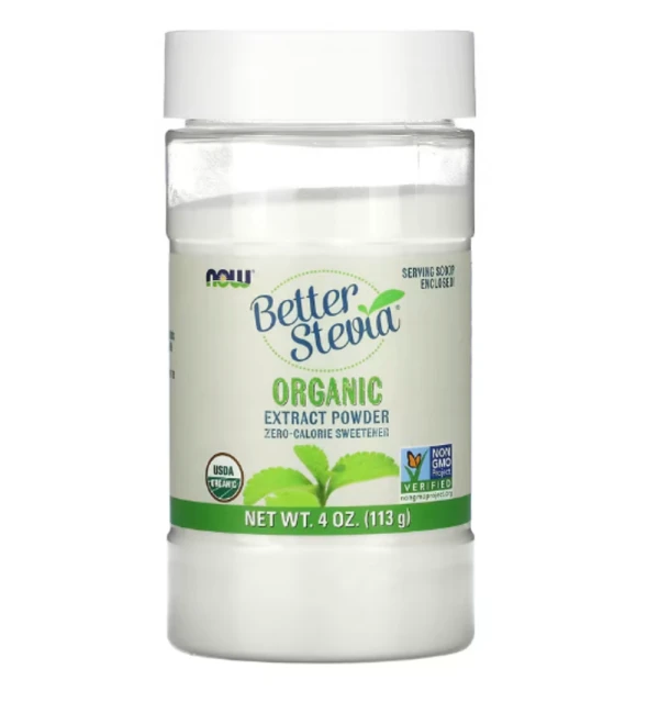 NOW Foods, Better Stevia, Organic Extract Powder, 4 oz (113 g)