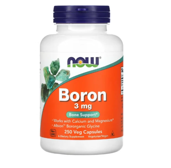 Now Foods, Boron, 3 mg, 250 Capsules