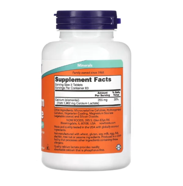 Now Foods, Calcium Lactate, 250 Tablets