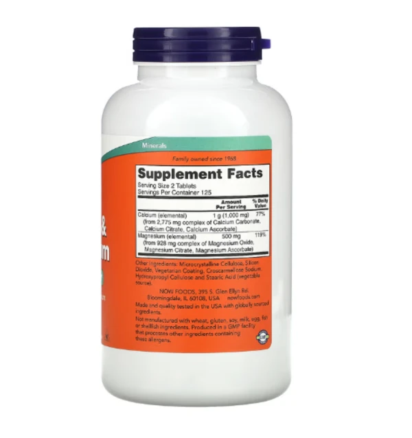 NOW Foods, Calcium & Magnesium, 250 Tablets