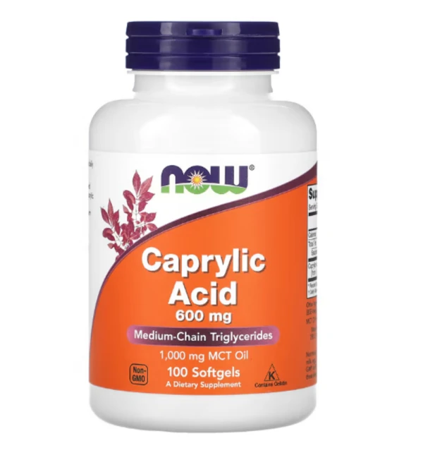 NOW Foods, Caprylic Acid, 600 mg, 100 Softgels