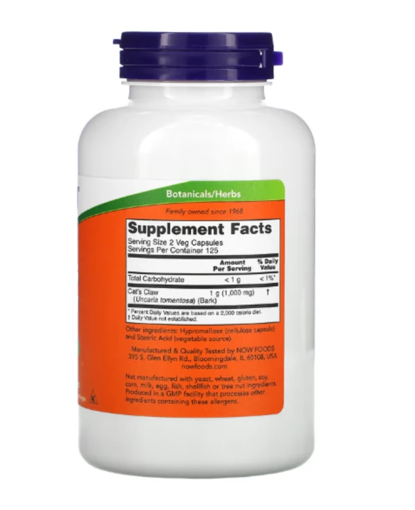 Now Foods, Cat's Claw, 500 mg, 250 Veg Capsules
