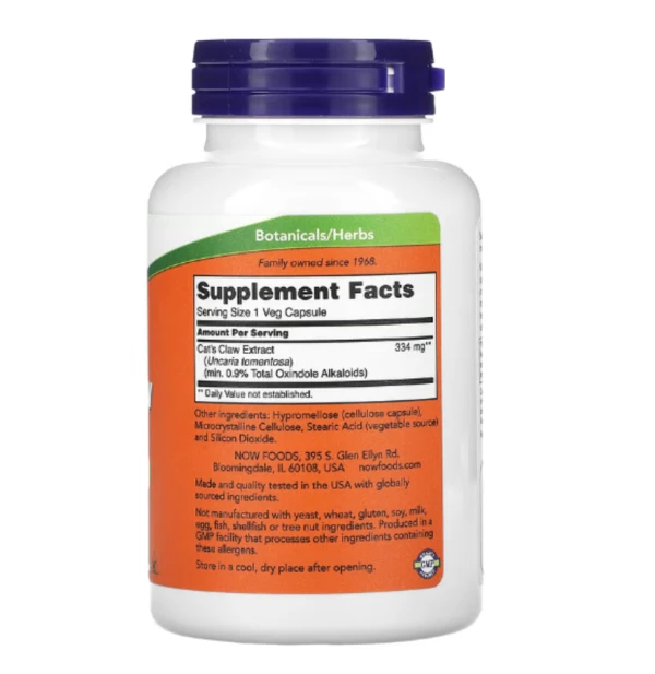 NOW Foods, Cat's Claw Extract, 120 Veg Capsules