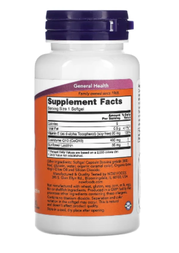 NOW Foods, CoQ10 , 400 mg , 30 Softgels