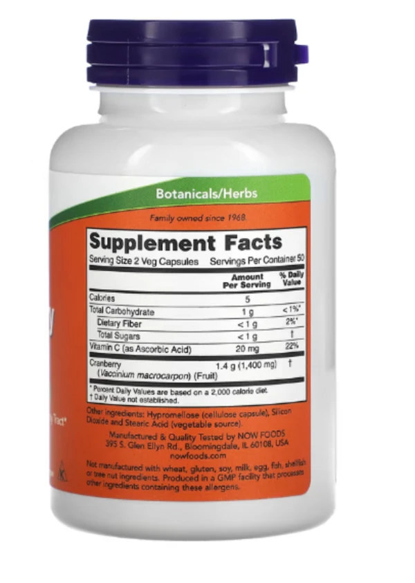 Now Foods, Cranberry Caps, 100 Capsules