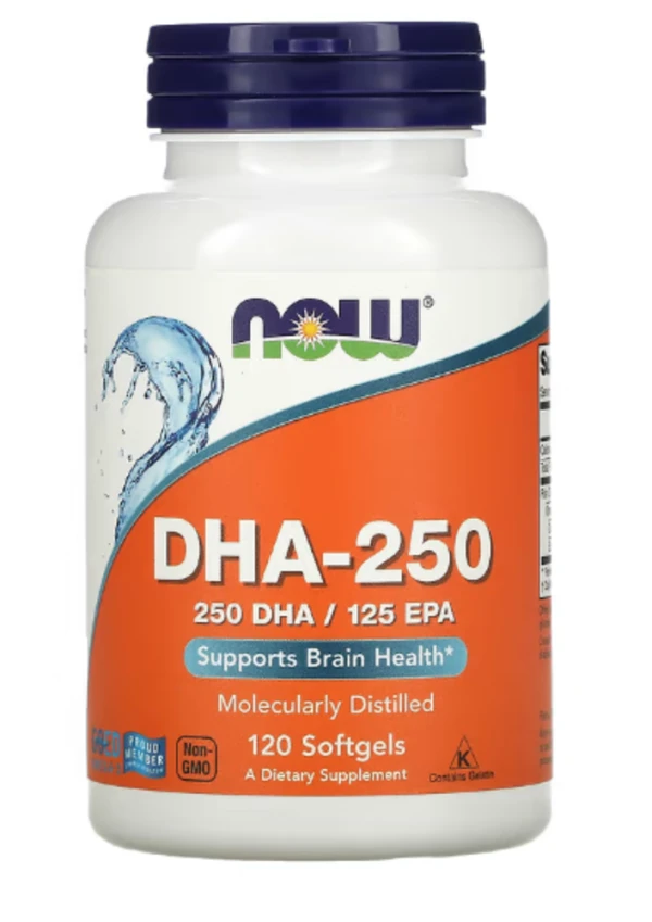 NOW Foods, DHA-250, 120 Softgels