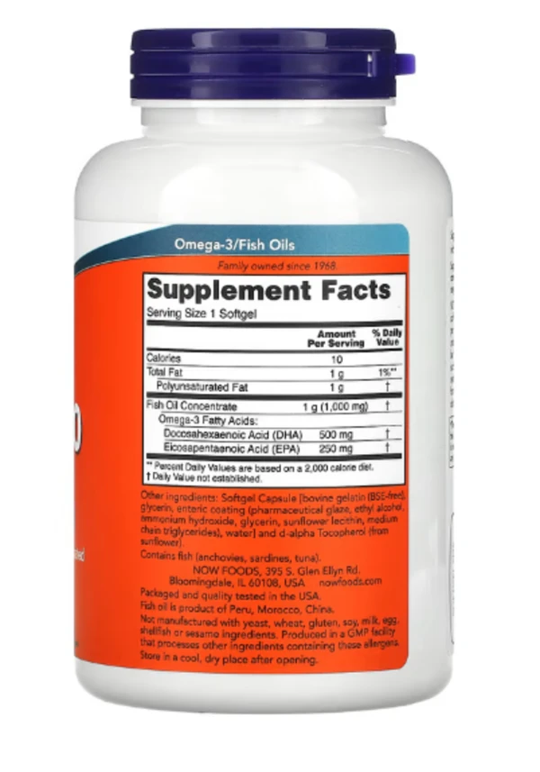 NOW Foods, DHA-500, Double Strength, 180 Softgels