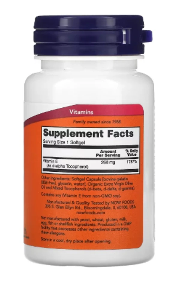 NOW Foods, E-400, 268 mg (400 IU), 50 Softgels