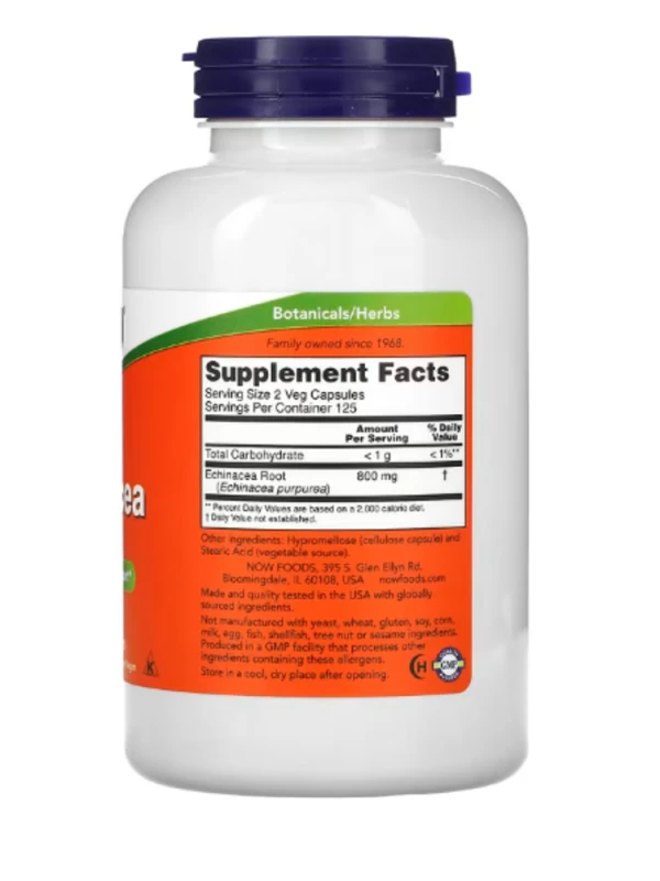 NOW Foods, Echinacea, 400 mg, 250 Veg Capsules