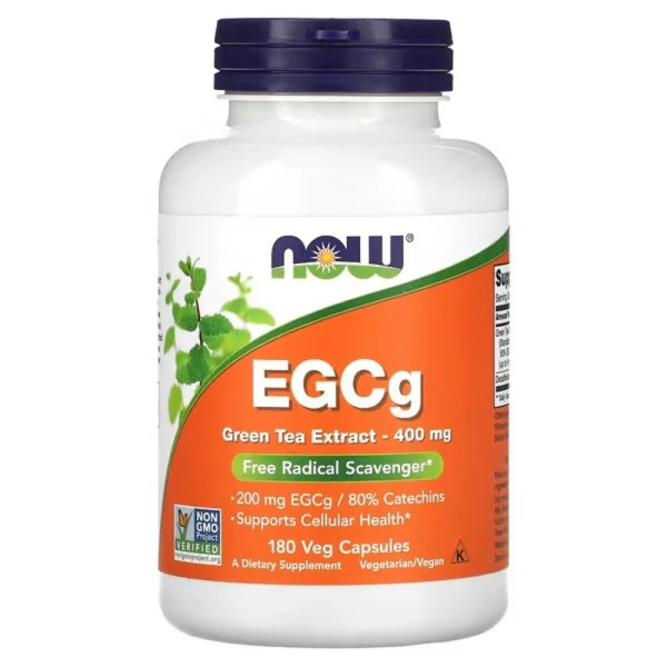NOW Foods, EGCg, Green Tea Extract, 400 mg, 180 Veg Capsules