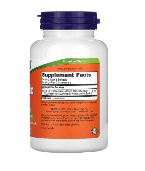NOW Foods, Garlic Oil, 1,500 mg, 250 Softgels
