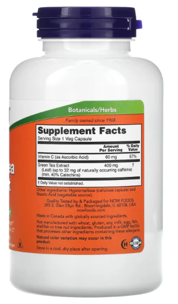 Now Foods, Green Tea Extract, 400 mg, 250 Capsules
