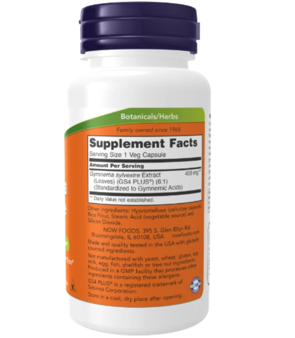 NOW Foods, Gymnema Sylvestre, 400 mg, 90 Veg Capsules