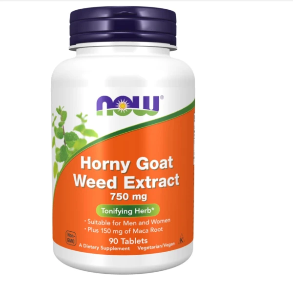 NOW Foods, Horny Goat Weed Extract, 750 mg, 90 Tablets