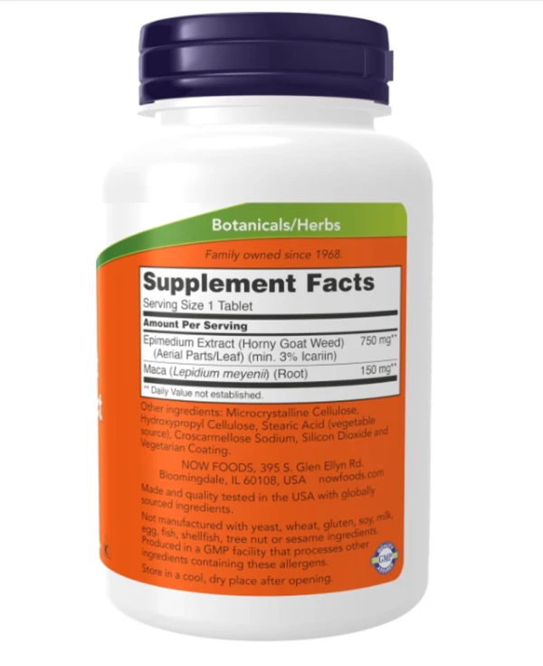 NOW Foods, Horny Goat Weed Extract, 750 mg, 90 Tablets