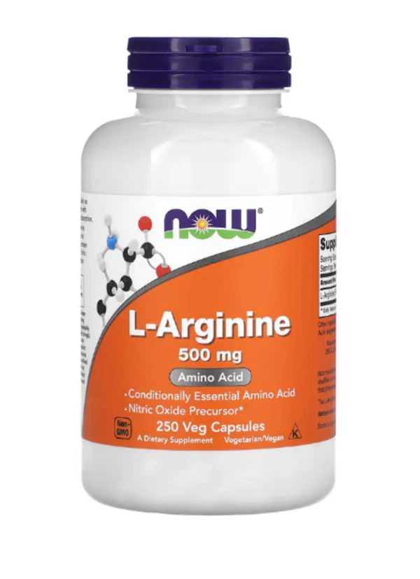 NOW Foods, L-Arginine, 500 mg, 250 Veg Capsules