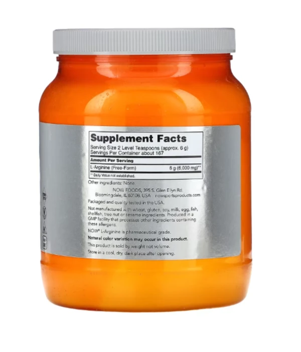 Now Foods, L-Arginine Powder, 1 kg (2.2 lbs)