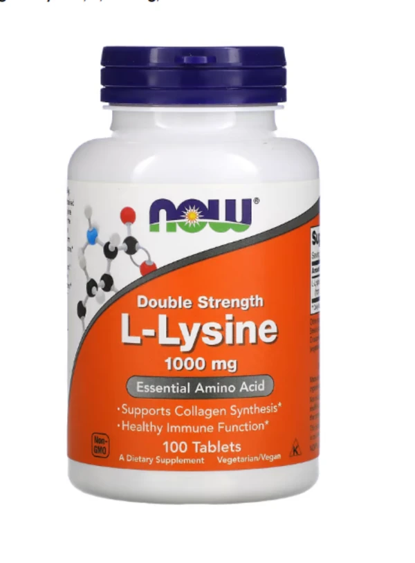 Now Foods, L-Lysine, 1,000 mg, 100 Tablets