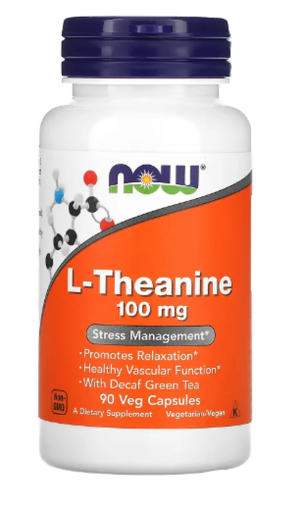 NOW Foods, L-Theanine, 100 mg, 90 Veg Capsules