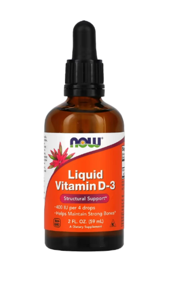 NOW Foods, Liquid Vitamin D-3, 400 IU, 2 fl oz (59 ml)