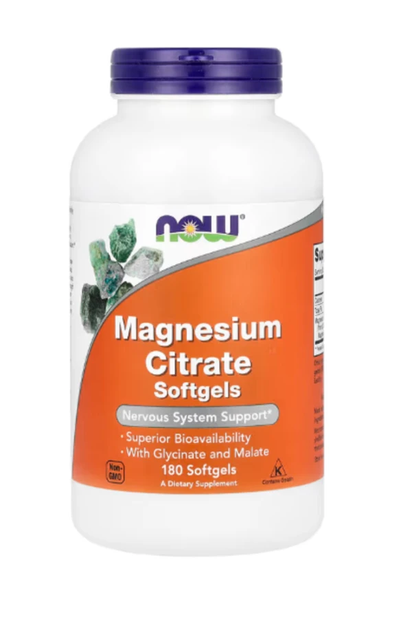 Now Foods, Magnesium Citrate, 180 Softgels