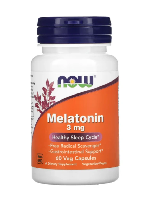 NOW Foods, Melatonin, 3 mg, 60 Veg Capsules