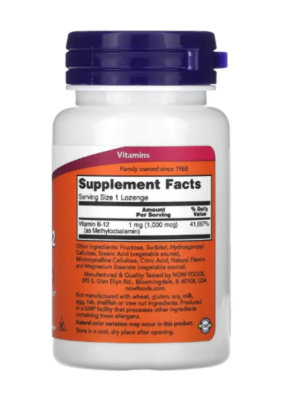 NOW Foods, Methyl B-12, 1,000 mcg, 100 Lozenges