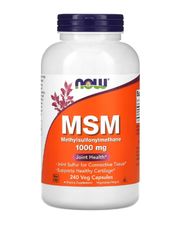 NOW Foods, MSM, Methylsulfonylmethane, 1,000 mg, 240 Veg Capsules
