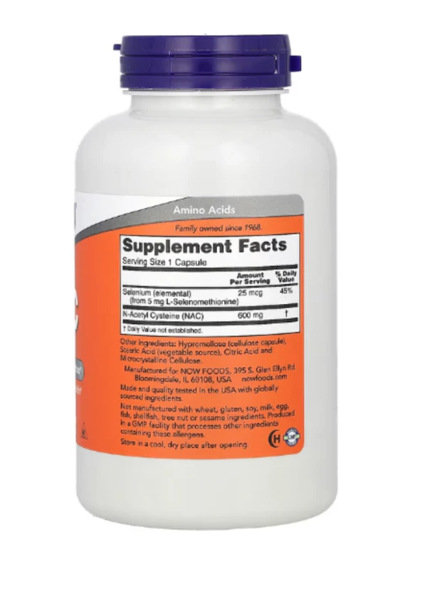 Now Foods, N-Acetyl Cysteine (NAC), 600 mg, 250 Vcaps