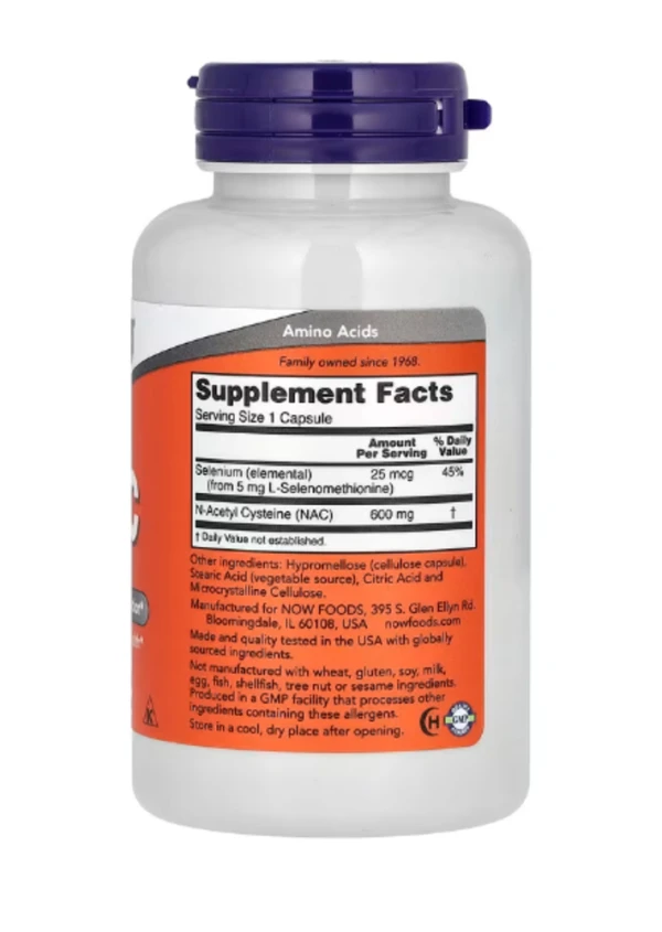 NOW Foods, NAC, 600 mg, 100 Capsules
