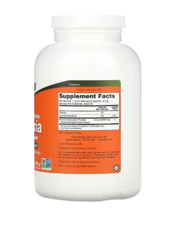 NOW Foods, Organic Acacia Pure Powder, 12 oz (340 g)