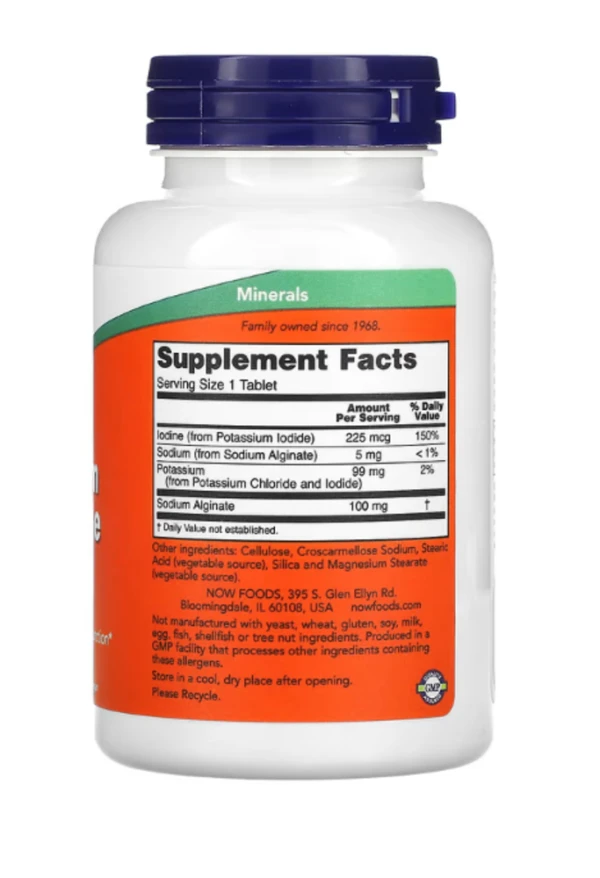 Now Foods, Potassium Plus Iodine, 180 Tablets