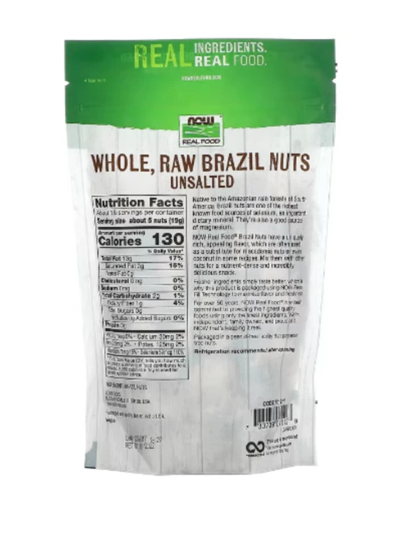 NOW Foods, Real Food, Raw Brazil Nuts, Whole, Unsalted, 12 oz (340 g)