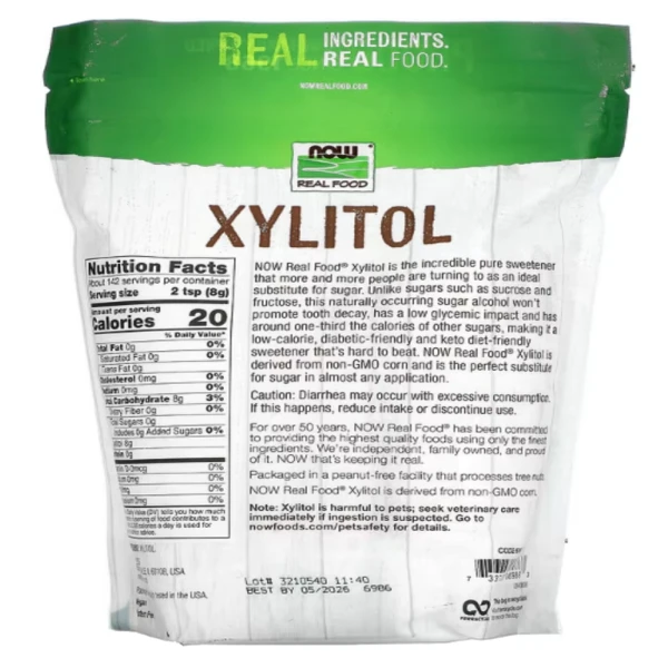 NOW Foods, Real Food, Xylitol, 2.5 lbs (1134 g)