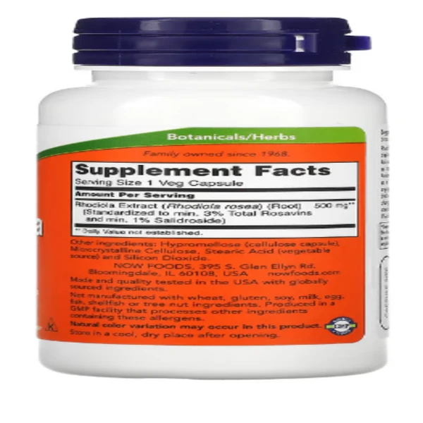 Now Foods, Rhodiola, 500 mg, 60 Vcaps