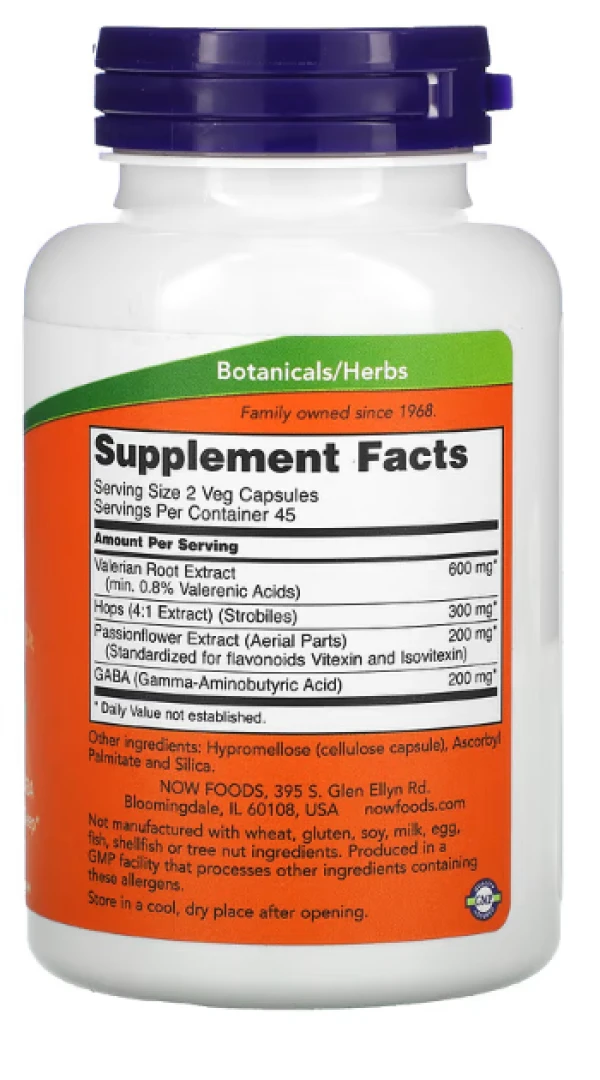 NOW Foods, Sleep, Botanical Sleep Blend, 90 Veg Capsules