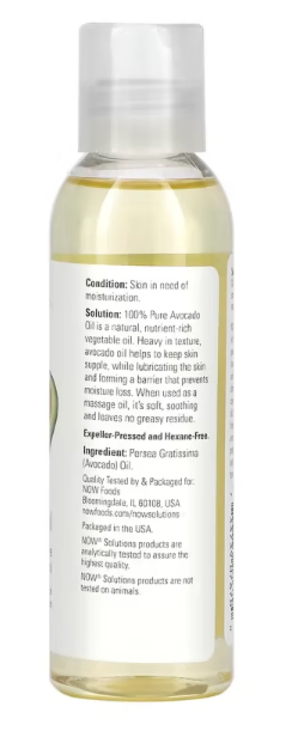 Now Foods, Solutions, Avocado Oil, 4 fl oz (118 ml)