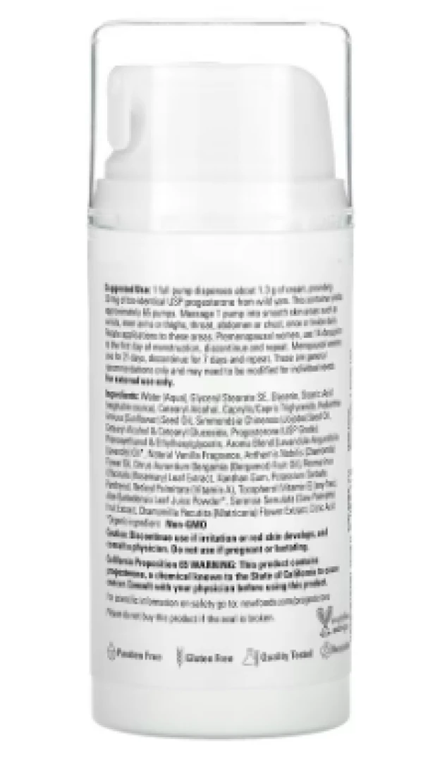 NOW Foods, Solutions, Progesterone from Wild Yam, Balancing Skin Cream, Calming Lavender, 3 oz (85 g)