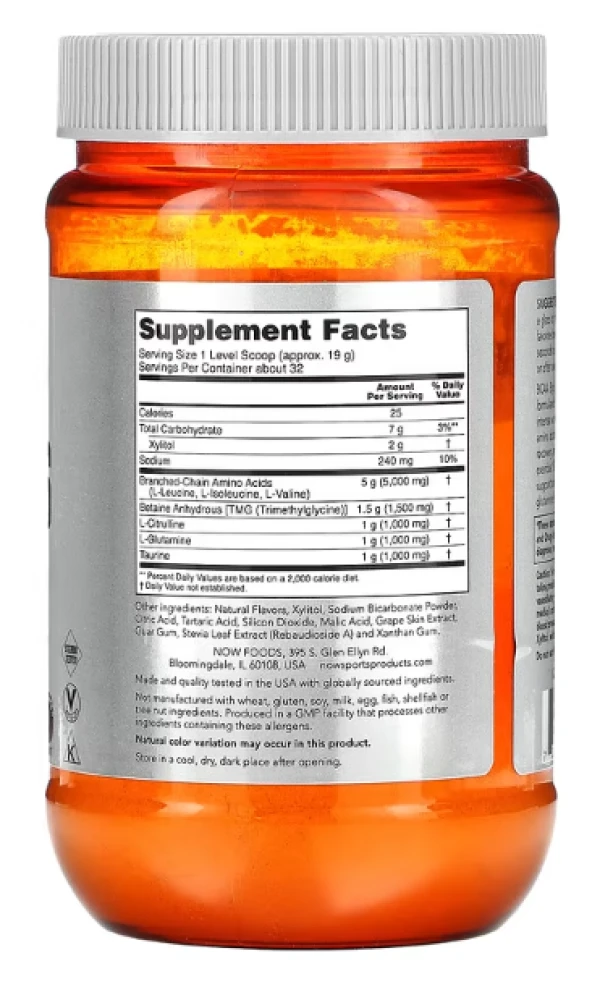 NOW Foods, Sports, BCAA Big 6, Natural Grape, 21.16 oz (600 g)
