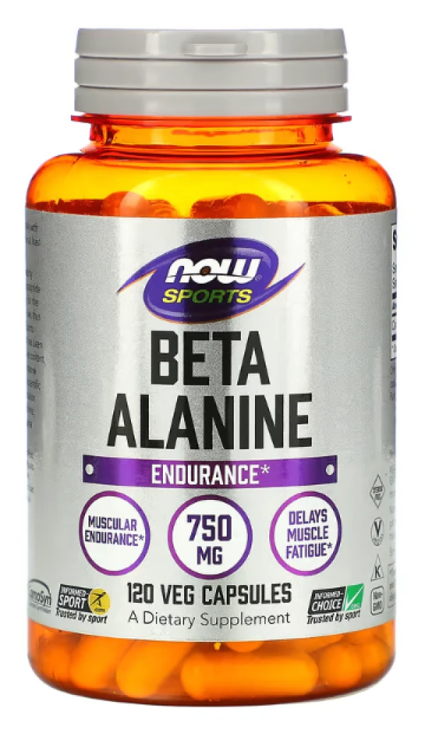 NOW Foods, Sports, Beta-Alanine, Endurance, 750 mg, 120 Veg Capsules