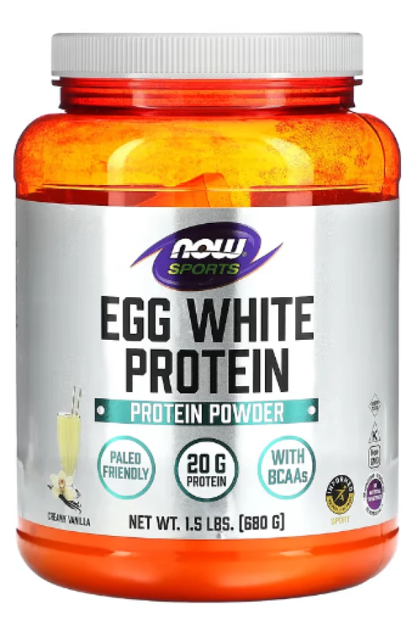 NOW Foods, Sports, Egg White Protein, Creamy Vanilla, 1.5 lbs (680 g)