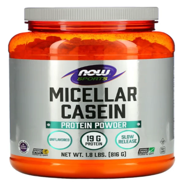 NOW Foods, Sports, Micellar Casein Protein Powder, Unflavored, 1.8 lbs (816 g)
