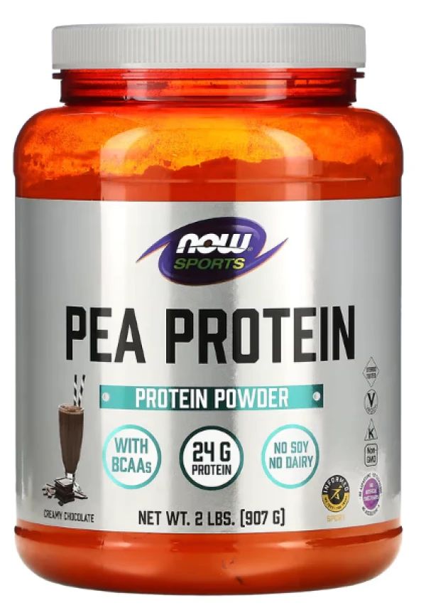 NOW Foods, Sports, Pea Protein Powder, Creamy Chocolate, 2 lbs (907 g)