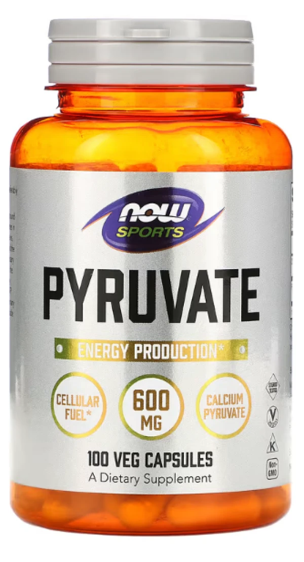NOW Foods, Sports, Pyruvate, 600 mg, 100 Veg Capsules (300 mg per Capsule)