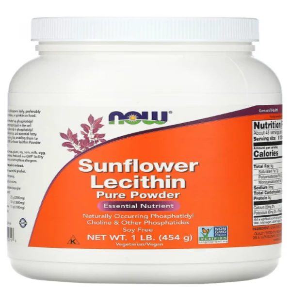 Now Foods, Sunflower Lecithin, Pure Powder, 1 lb (454 g)
