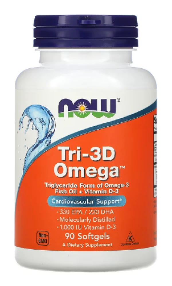 NOW Foods, Tri-3D Omega, 330 EPA / 220 DHA, 90 Softgels