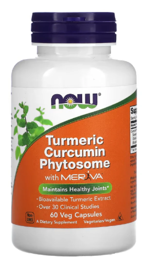 NOW Foods, Turmeric Curcumin Phytosome With Meriva, 60 Veg Capsules